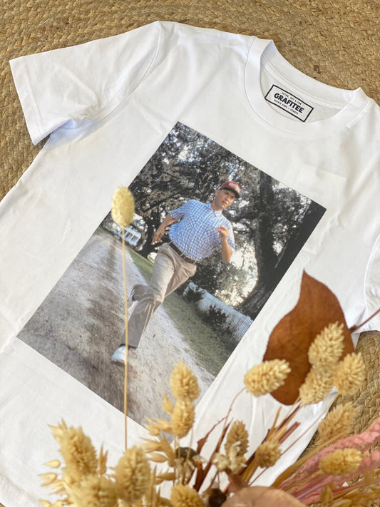 T-Shirt stampa Forrest Gump - BIANCO