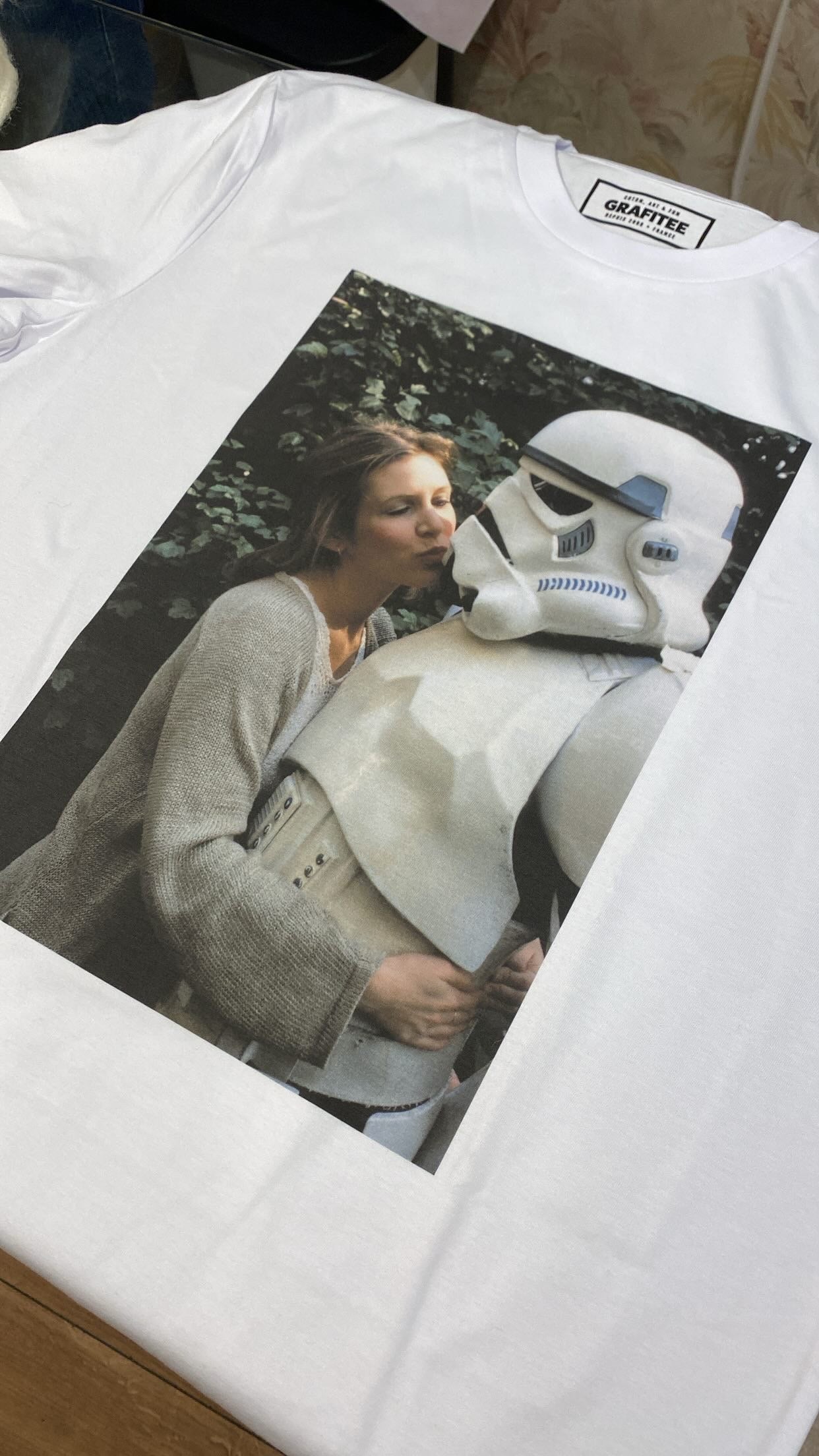 T-shirt stampa Trooper Lover - BIANCO