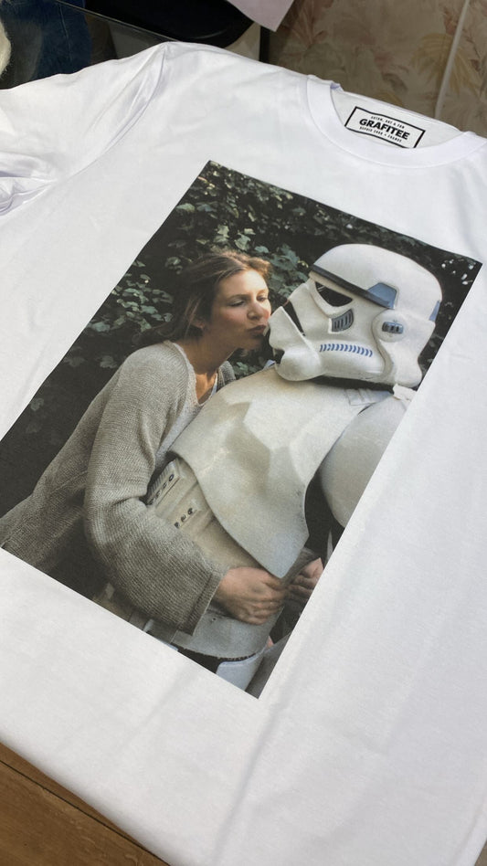 T-shirt stampa Trooper Lover - BIANCO