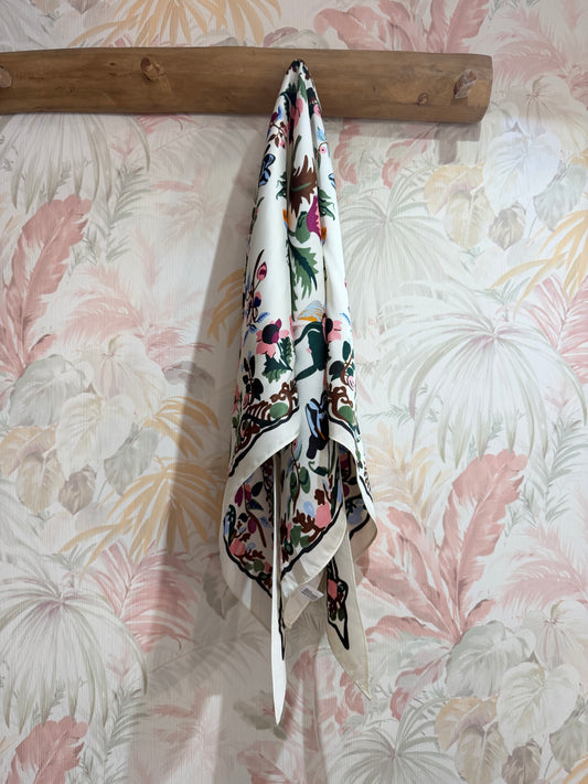Foulard fantasia fiori - PANNA