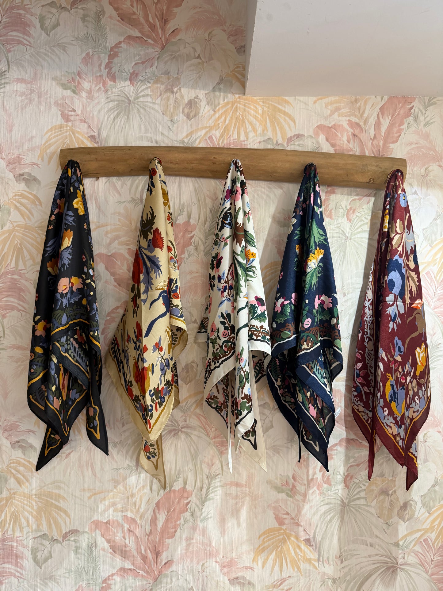 Foulard fantasia fiori - BLUE