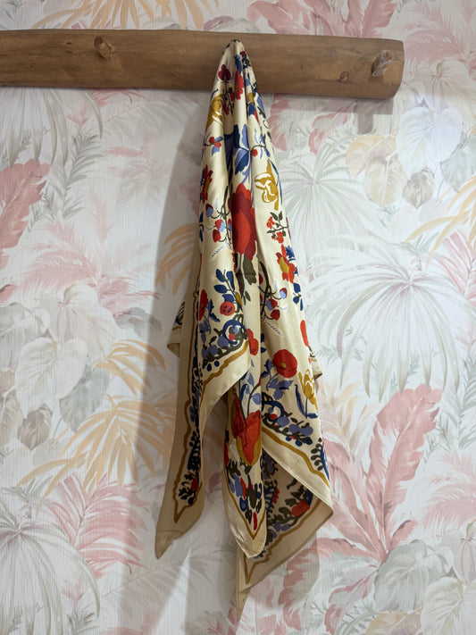 Foulard fantasia fiori - GIALLO