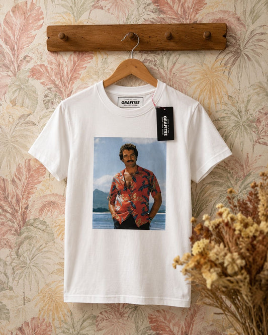 T-shirt stampa Magnum - BIANCO