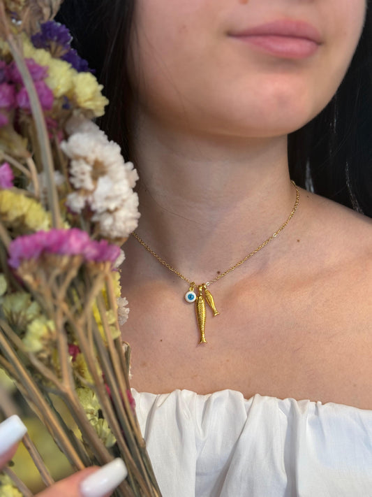 Collana con ciondolo a forma di pesce - ORO