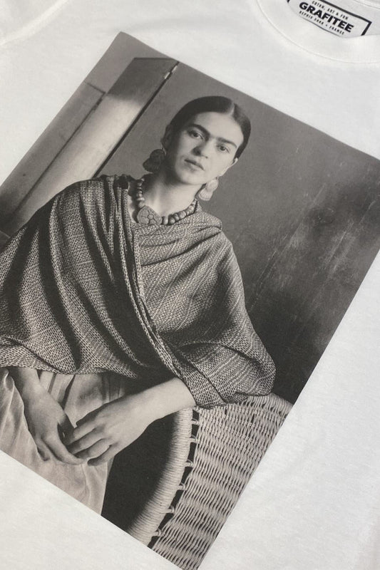 T-shirt stampa Frida - BIANCO