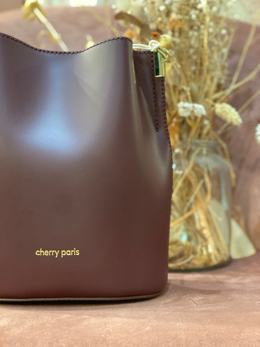 Borsa NITA in pelle liscia - MARRONE