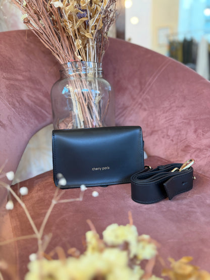 Borsa PHILOMENE a tracolla in pelle - NERO