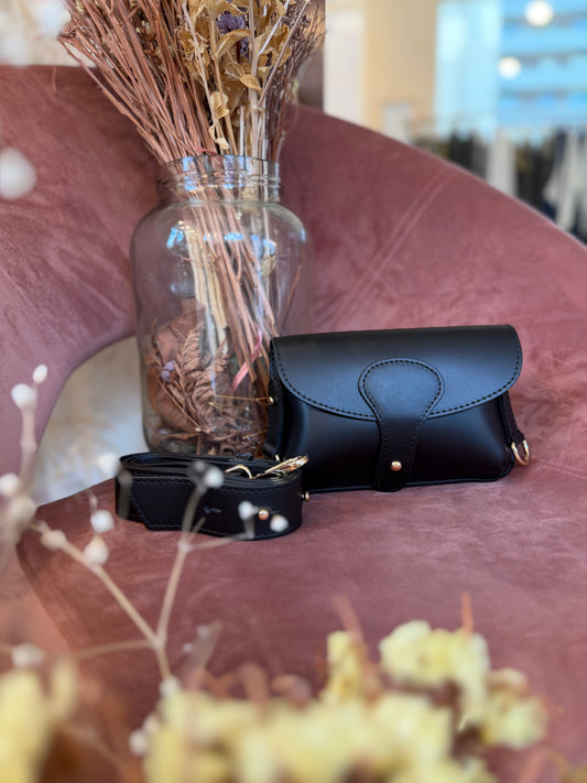 Borsa PHILOMENE a tracolla in pelle - NERO