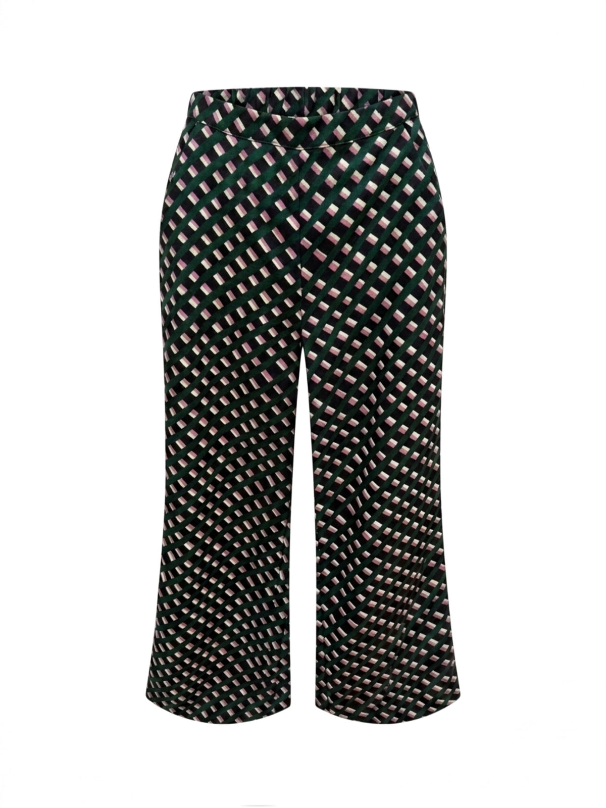 Pantalone fantasia geometrica - VERDE