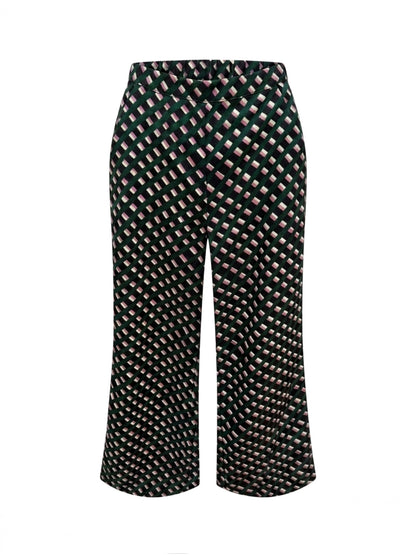 Pantalone fantasia geometrica - VERDE