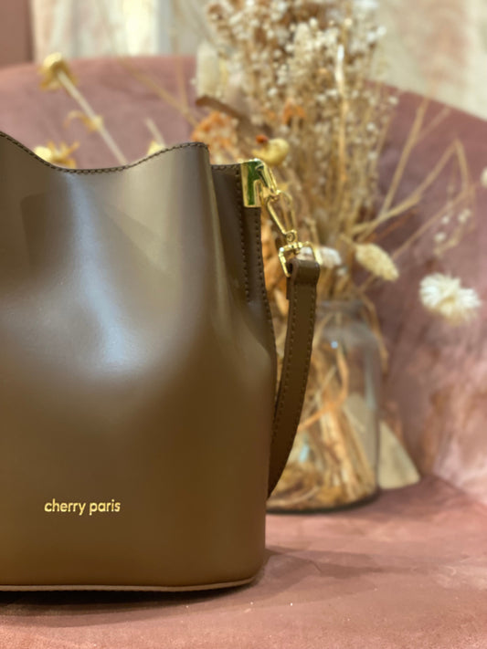 Borsa NITA in pelle liscia - VERDE MILITARE