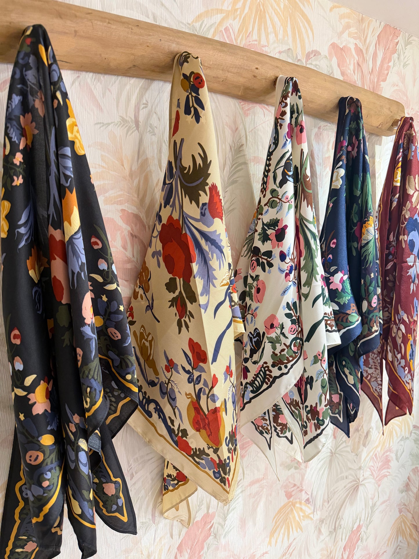 Foulard fantasia fiori - BLUE