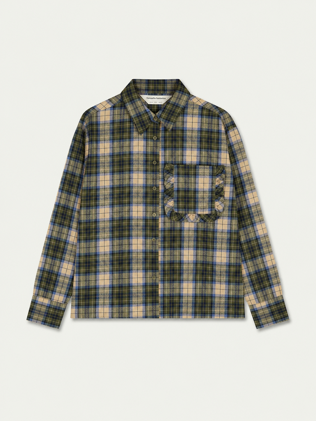 Camicia stampa quadri - VERDE