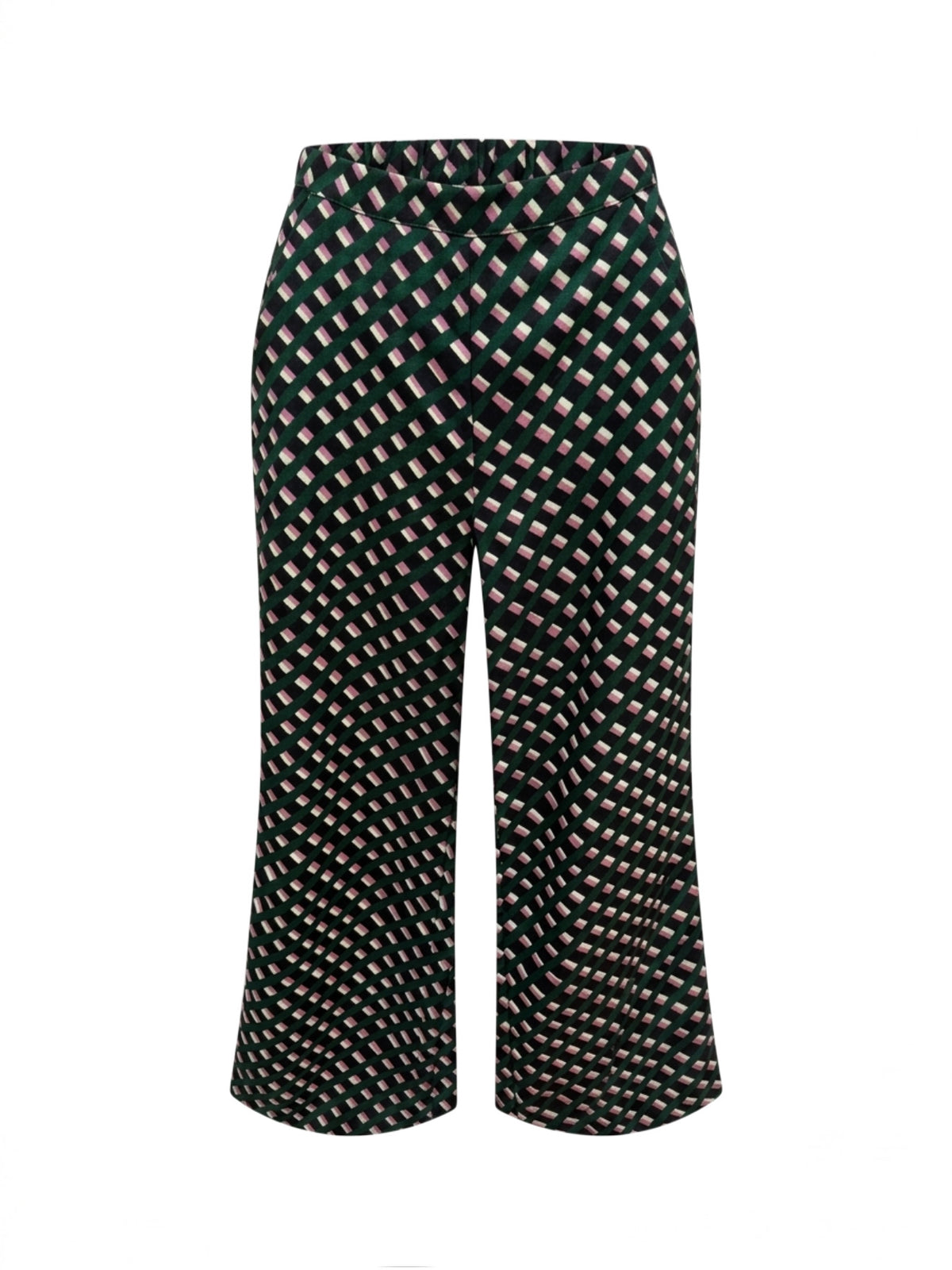 Pantalone fantasia geometrica - VERDE