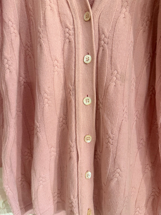 Cardigan Vintage Sisley in lana - ROSA