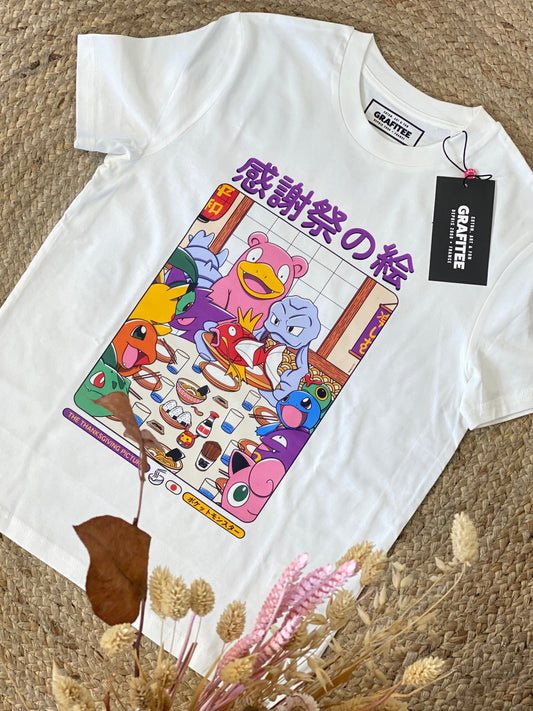 T-shirt stampa Pokemon - BIANCO