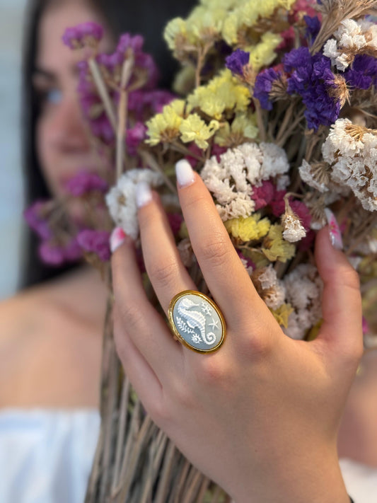 Anello vintage - AZZURRO