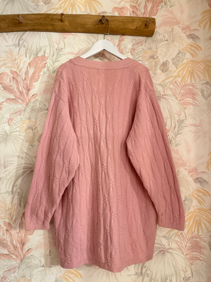 Cardigan Vintage Sisley in lana - ROSA