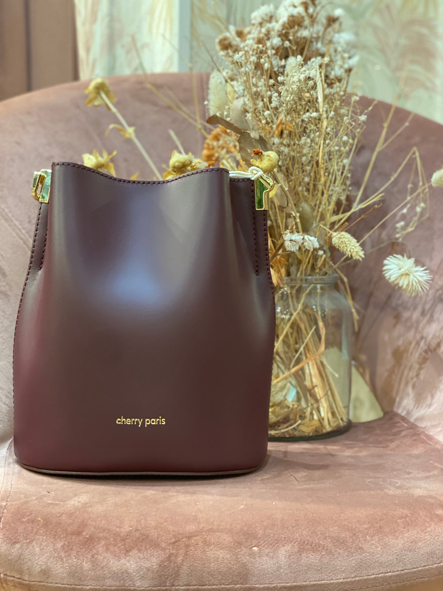 Borsa NITA in pelle liscia - MARRONE