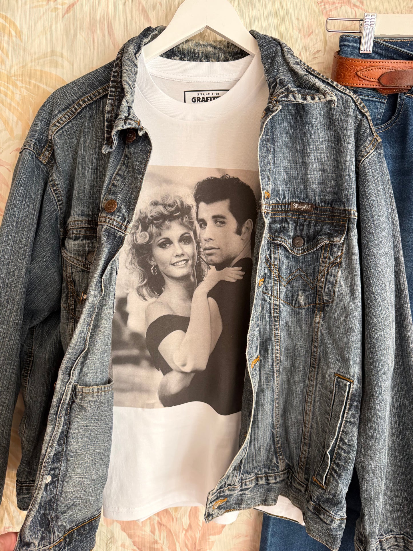 T-shirt stampa Grease - BIANCO