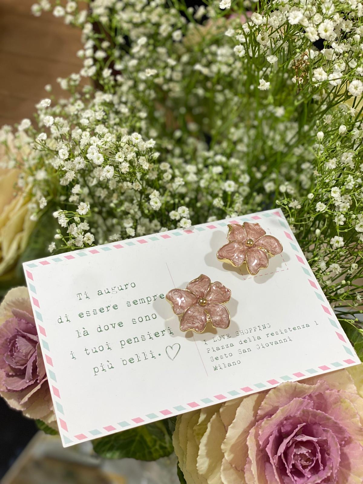 Copribottoni fiore smaltato - BEIGE