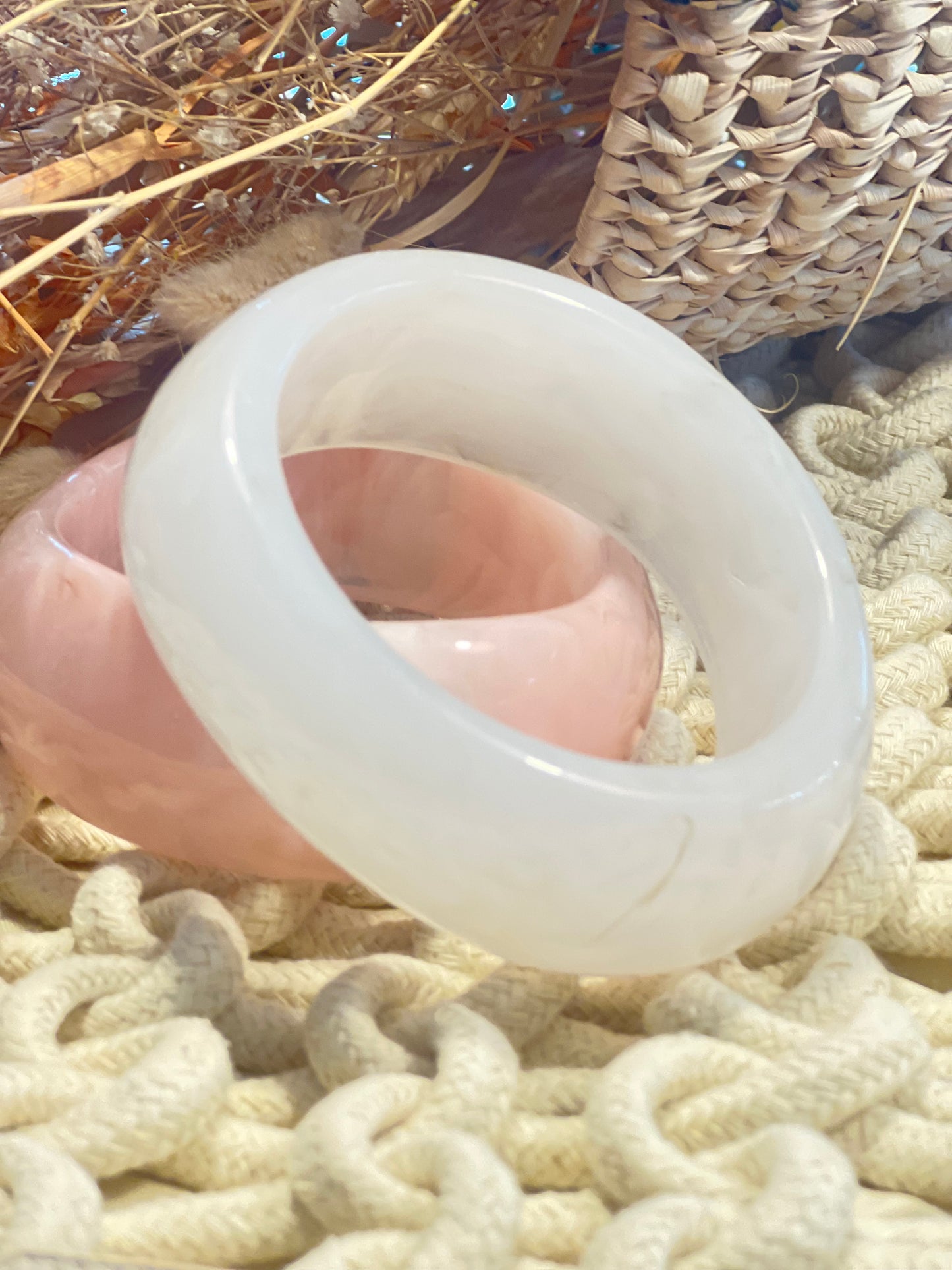 Bracciale Quadrato Smussato - BIANCO