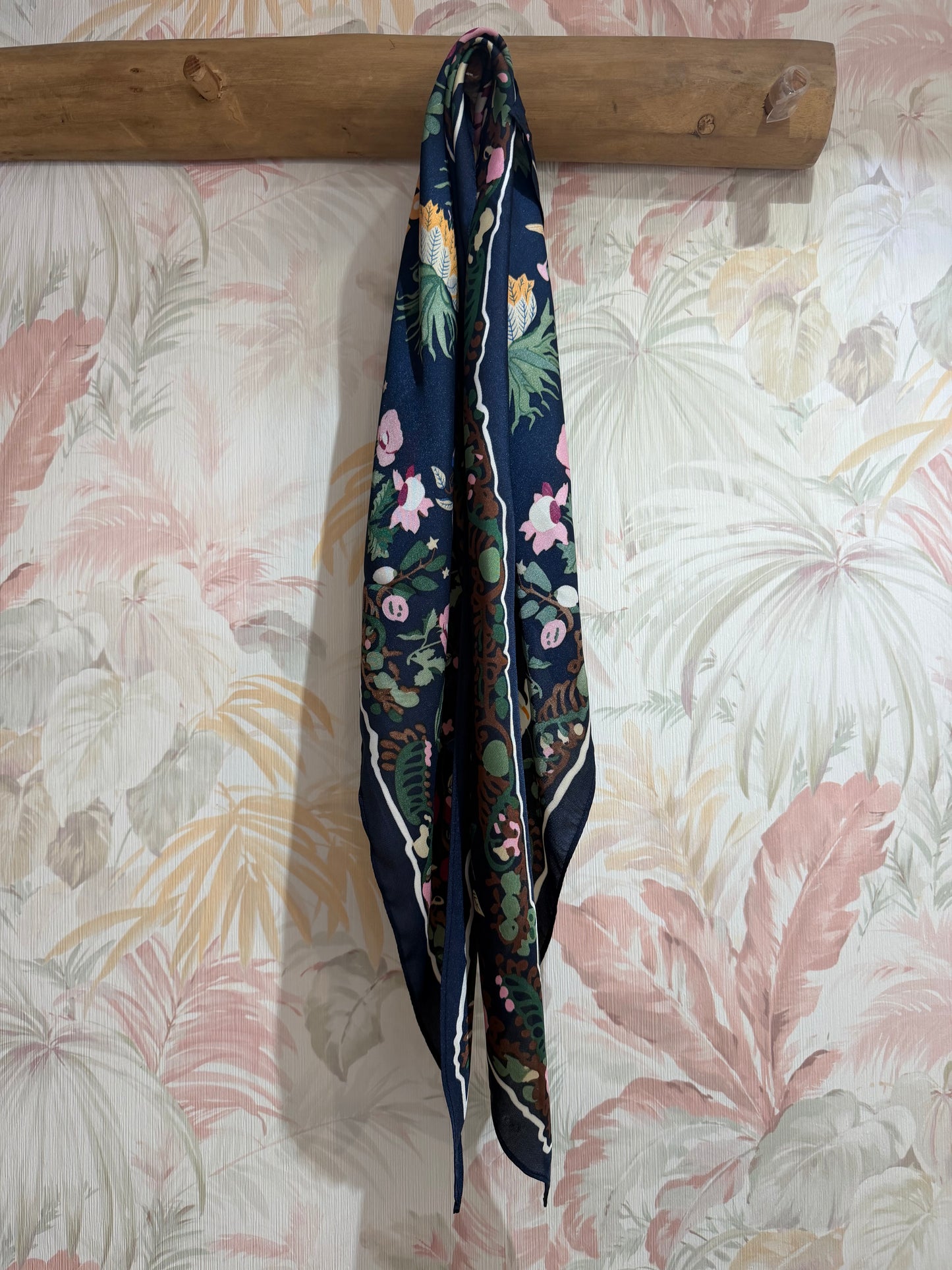 Foulard fantasia fiori - BLUE