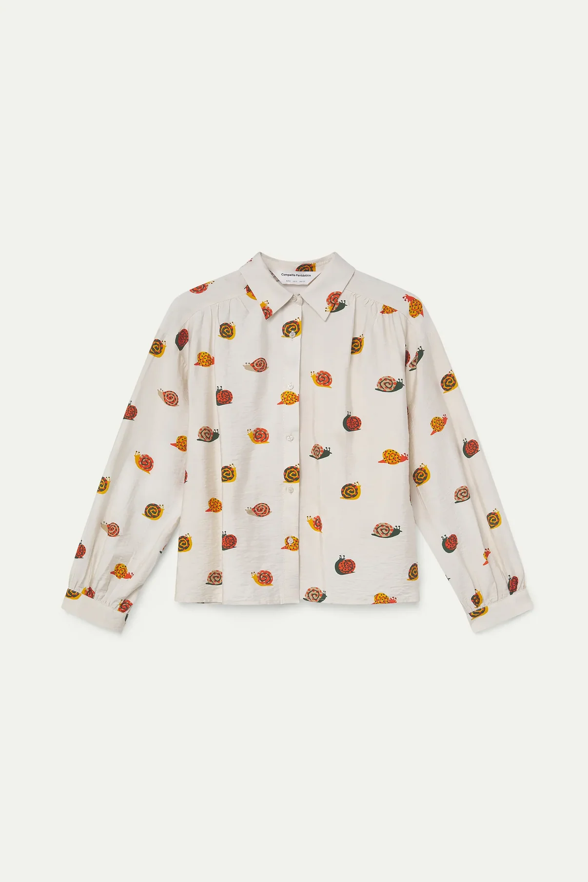 Camicia stampa lumache - ECRU
