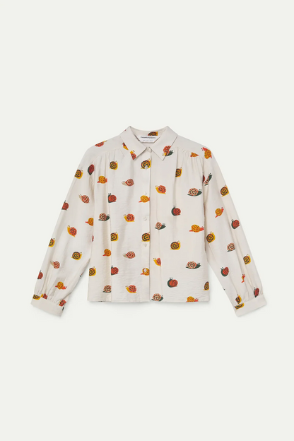 Camicia stampa lumache - ECRU
