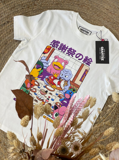 T-shirt stampa Pokemon - BIANCO