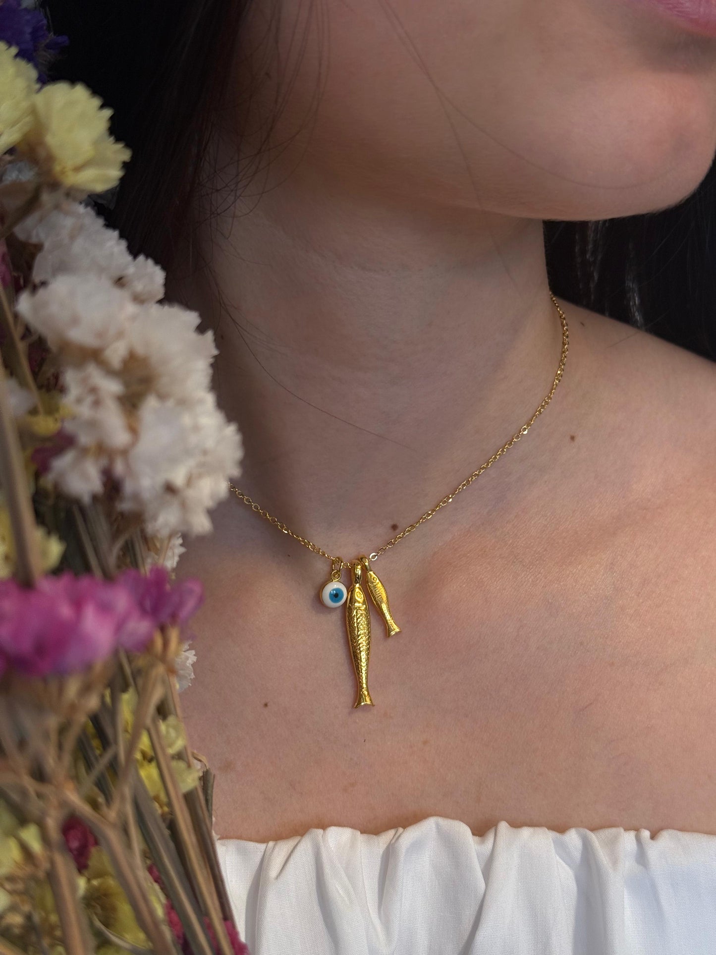 Collana con ciondolo a forma di pesce - ORO