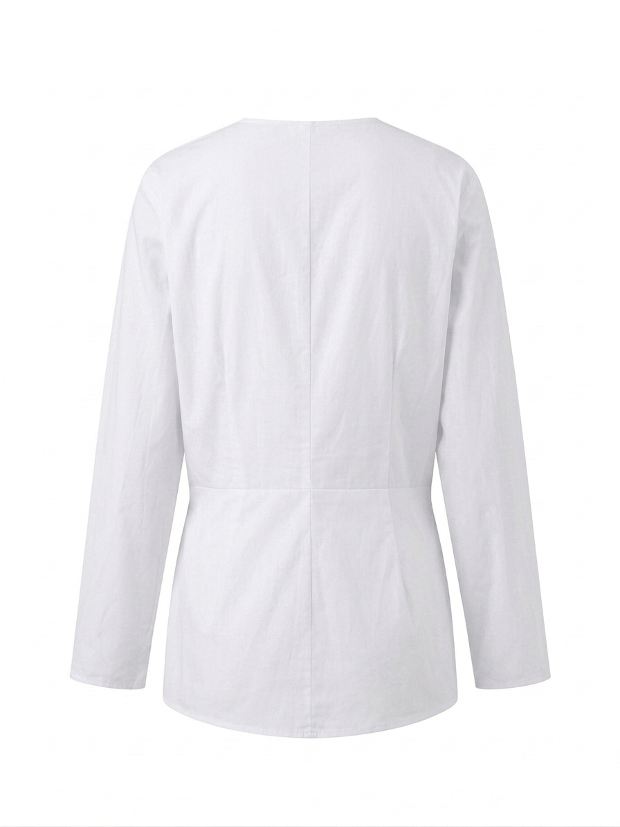 Blusa tinta unita - BIANCO