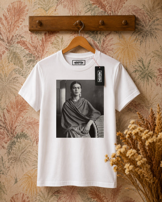 T-shirt stampa Frida - BIANCO