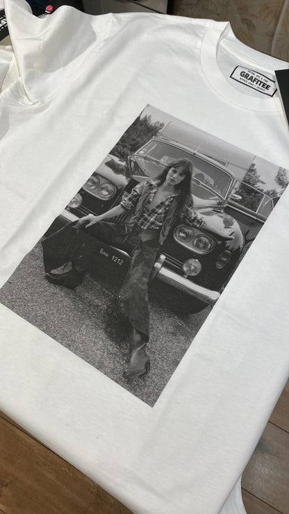 T-shirt stampa Jane Birkin - BIANCO