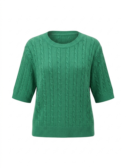 Maglioncino treccia - VERDE